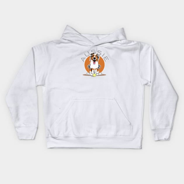 Aussie Doggie Kids Hoodie by chrayk57